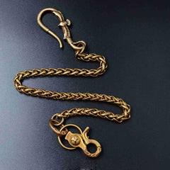 Solid Brass Cool Punk Rock Wallet Chain Biker Trucker Wallet Chain Trucker Wallet Chain for Men