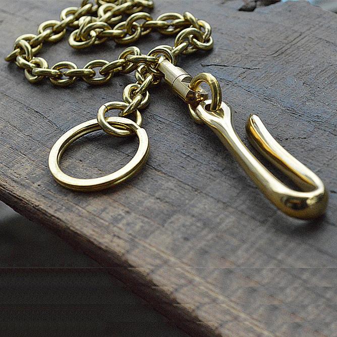 Woven Brass Men's Wallet Chain - Men's Wallet Chains