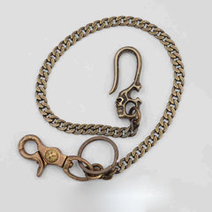 Solid Brass Cool Punk Rock Wallet Chain Biker Trucker Wallet Chain Trucker Wallet Chain for Men