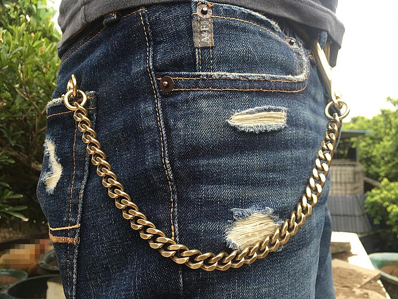 Solid Brass Cool Punk Rock Wallet Chain Biker Trucker Wallets Chains  Trucker Wallet Chain for Men