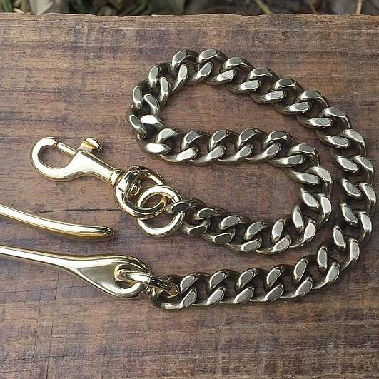 Best gold chain for wallet Brass Wallet Chain Solid Brass Wallet Chain Gold Wallet Chain Biker Wallet Chain Cool Pants Chain for Pants