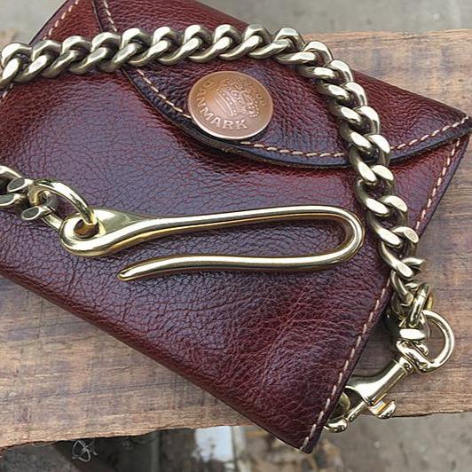 Cool gold chain for wallet Brass Wallet Chain Solid Brass Wallet Chain Gold Wallet Chain Biker Wallet Chain Cool Pants Chain for Pants