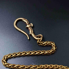 Solid Brass Cool Punk Rock Wallet Chain Biker Trucker Wallet Chain Trucker Wallet Chain for Men