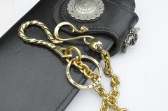 Solid Brass Cool Punk Rock Wallet Chain Biker Trucker Wallet Chain Trucker Wallet Chain for Men