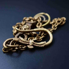 Solid Brass Cool Punk Rock Wallet Chain Biker Trucker Wallet Chain Trucker Wallet Chain for Men