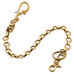 Solid Men's Handmade Pure Brass Flying Eagle Key Chain Pants Chains Biker Wallet Chain For Men - iwalletsmen
