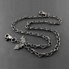 Solid Stainless Steel Bat Wallet Chain Cool Punk Rock Biker Trucker Wallet Chain Trucker Wallet Chain for Men