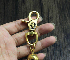 Solid Stainless Steel Brass Skull Wallet Chain Cool Punk Rock Biker Trucker Wallet Chain Trucker Wallet Chain for Men