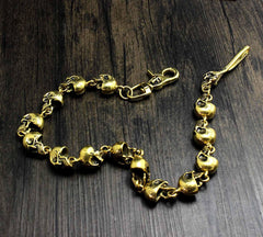 Solid Stainless Steel Brass Skull Wallet Chain Cool Punk Rock Biker Trucker Wallet Chain Trucker Wallet Chain for Men