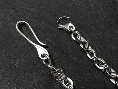 Solid Stainless Steel Cool Punk Rock Skull Wallet Chain Biker Trucker Wallet Chain Trucker Wallet Chain for Men