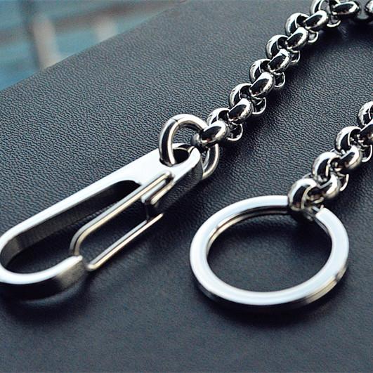 Solid Stainless Steel Cool Punk Rock Wallet Chain Biker Trucker Wallet Chain Trucker Wallet Chain for Men