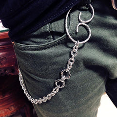 Solid Stainless Steel Cool Punk Rock Wallet Chain Biker Trucker Wallet Chain Trucker Wallet Chain for Men
