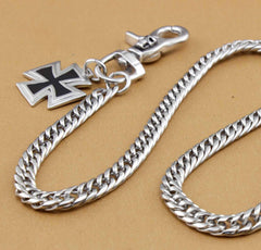 Solid Stainless Steel Cross Wallet Chain Cool Punk Rock Biker Trucker Wallet Chain Trucker Wallet Chain for Men