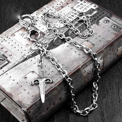 Solid Stainless Steel Skull Sword Wallet Chain Cool Punk Rock Biker Trucker Wallet Chain Trucker Wallet Chain for Men