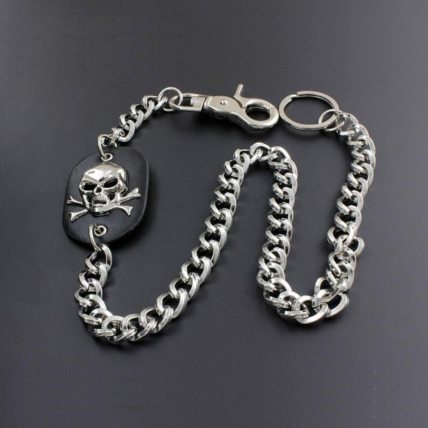 Solid Stainless Steel Skull Wallet Chain Cool Punk Rock Biker Trucker Wallet Chain Trucker Wallet Chain for Men