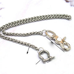 Solid Stainless Steel 18''Long SilverKey Chain Wallet Chain Pants Chain For Men - iwalletsmen