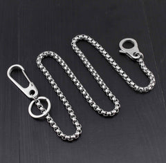 Cool Silver Stainless Steel Wallet Chain Silver Pants Chain Biker Wallet Chain For Men - iwalletsmen