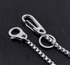 Cool Silver Stainless Steel Wallet Chain Silver Pants Chain Biker Wallet Chain For Men - iwalletsmen