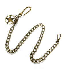 Brass Star Fashion Wallet Chain Punk Pants Chain Gold Wallet Chain Long Key Chain For Men - iwalletsmen
