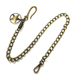 Brass Star Fashion Wallet Chain Punk Pants Chain Gold Wallet Chain Long Key Chain For Men - iwalletsmen