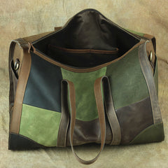 Vintage Green Leather Men's Weekender Bag Travel Bag Overnight Bag For Men - iwalletsmen