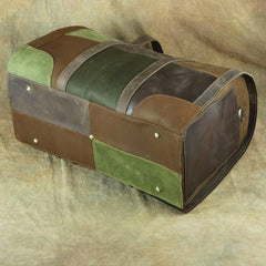 Vintage Green Leather Men's Weekender Bag Travel Bag Overnight Bag For Men - iwalletsmen
