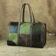 Vintage Green Leather Men's Weekender Bag Travel Bag Overnight Bag For Men - iwalletsmen