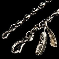 Wallet Skull Chain Skull Wallet Chain Gold Wallet Chain Brass Wallet Chain Chain for Pants 