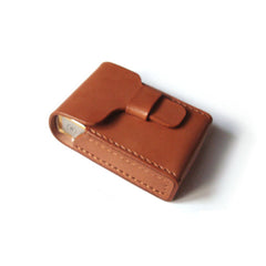 Cool Brown Leather Mens Cigarette Case Cigarette Holder Case for Men - iwalletsmen