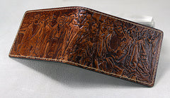 Handmade Leather Tooled Walking Dead License Wallet Mens Card billfold Wallet Cool Leather Wallet Slim Wallet for Men