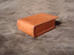 Handmade Cool Brown Leather Mens Cigarette Case Cigarette Holder Case for Men - iwalletsmen