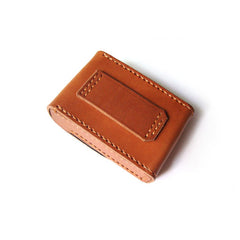 Cool Handmade Brown Leather Mens Cigarette Case with Belt Loop for Men - iwalletsmen