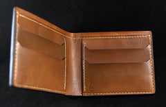 Handmade Leather Tooled Assassins Creed Mens billfold Wallet Cool Leather Wallet Slim Wallet for Men