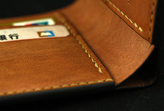 Handmade Leather Tooled Henna Floral Mens billfold Wallet Cool Leather Wallet Slim Wallet for Men