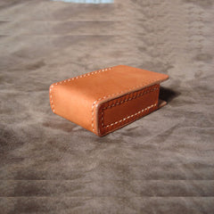 Handmade Cool Brown Leather Mens Cigarette Case Cigarette Holder Case for Men - iwalletsmen