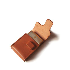 Cool Brown Leather Mens Cigarette Case Cigarette Holder Case for Men - iwalletsmen