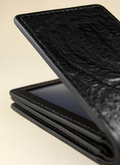 Handmade Leather Tooled Predator License Wallet Mens Card billfold Wallet Cool Leather Wallet Slim Wallet for Men
