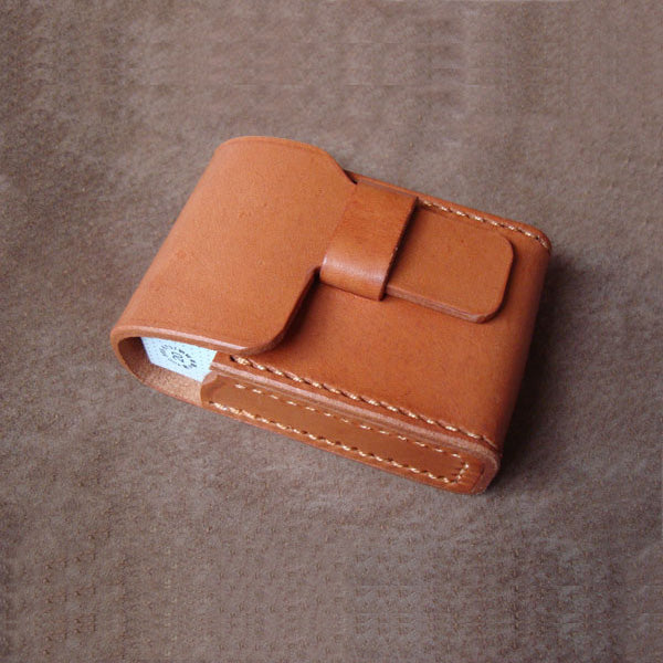 Cool Brown Leather Mens Cigarette Case Cigarette Holder Case for Men - iwalletsmen
