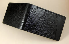 Handmade Leather Tooled Predator License Wallet Mens Card billfold Wallet Cool Leather Wallet Slim Wallet for Men