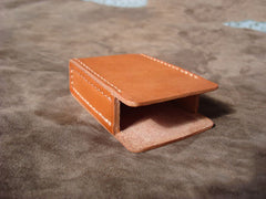 Handmade Cool Brown Leather Mens Cigarette Case Cigarette Holder Case for Men - iwalletsmen