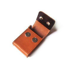 Cool Handmade Brown Leather Mens Cigarette Case with Belt Loop for Men - iwalletsmen