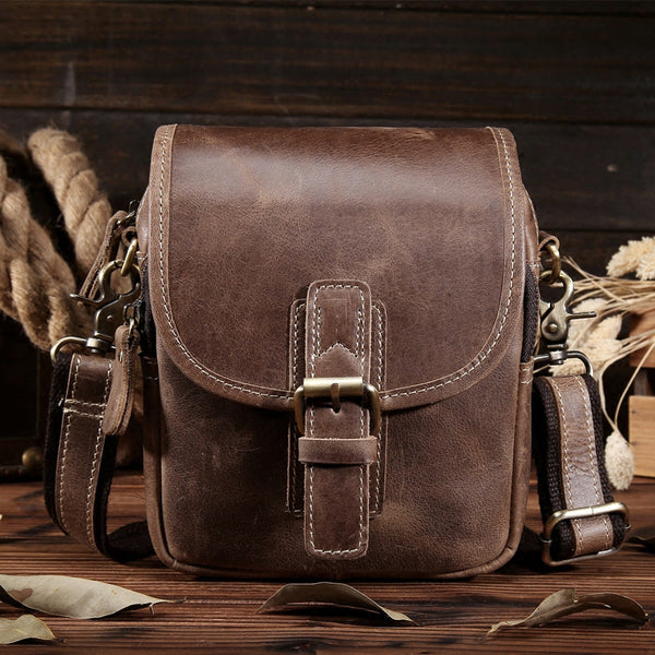 Leather Belt Pouch for Men Waist Bag BELT BAG Cell Phone Holsters Shoulder Bag For Men - iwalletsmen