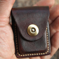 Cool Mens Leather Zippo Lighter Cases with Loop Zippo lighter Holder with clip - iwalletsmen