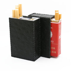 Handmade Black Leather Cigarette Holder Mens Cool Cigarette Holder Case for Men - iwalletsmen