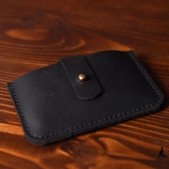 Handmade Mens Cool billfold Leather Wallet Men Small Card Slim Wallets Bifold for Men - iwalletsmen