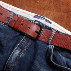 Genuine Leather Mens Leather Men Brown Black Belt for Men Cool Leather Belt