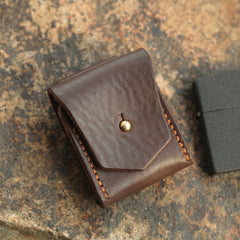 Cool Mens Leather Zippo lighter Holder with clip Zippo Lighter Case with Loop - iwalletsmen