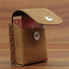 Cool Vintage Leather Mens Cigarette Case Cigarette Holder with Belt Loop for Men - iwalletsmen