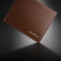 Genuine Leather Mens Cool Slim Leather Wallet Men Small Wallets Bifold for Men