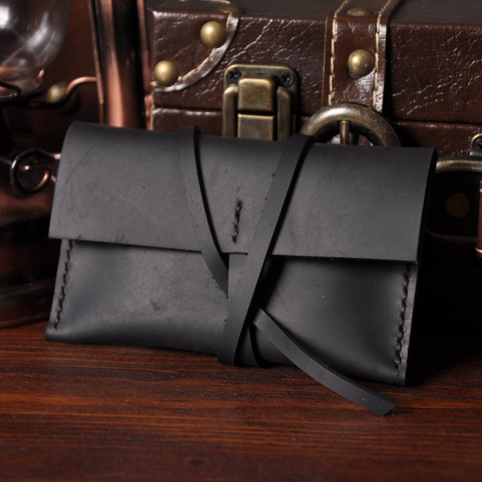 Handmade Mens Cool billfold Leather Wallet Men Small Card Slim Wallets Bifold for Men - iwalletsmen